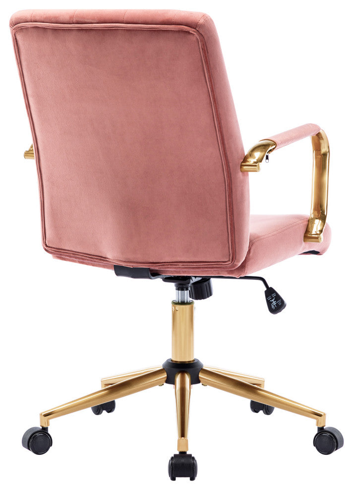 Rhinestone Tufted Armrest Task Chair, Pink