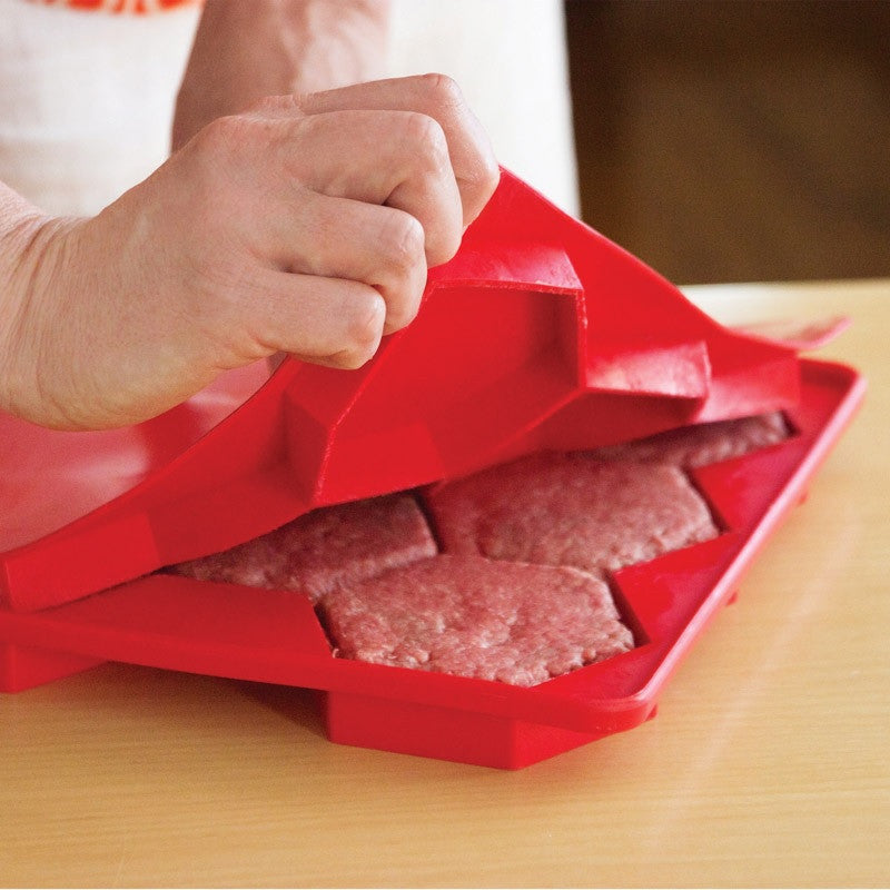 Shape + Store 1860-H-101 Burger Master Burger Press, Red, Plastic