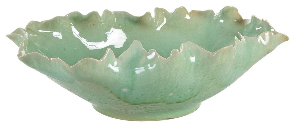 Uttermost 18226 Lila 17-1/4"W Ceramic Decorative Bowl - Green