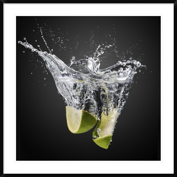 "Fresh Limes!" Framed Digital Print by Isma Yunta, 44x44"