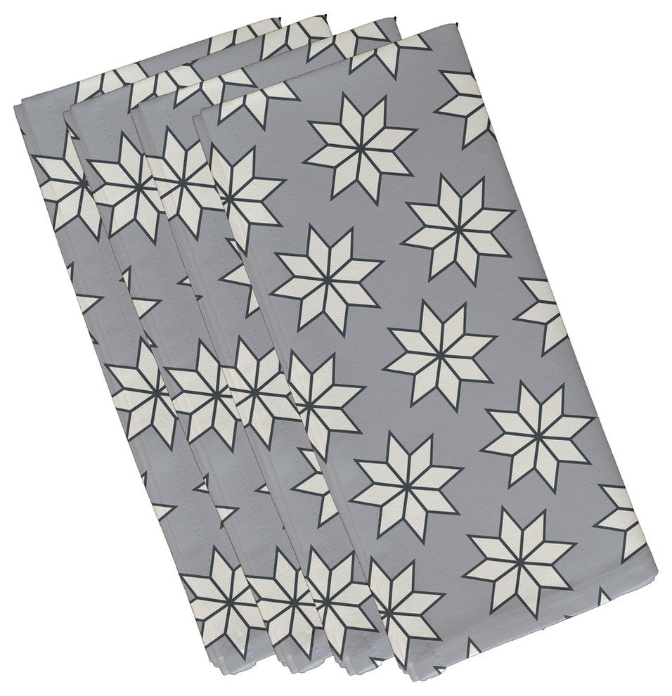 Decorative Holiday Napkin, Set of 4, Gray