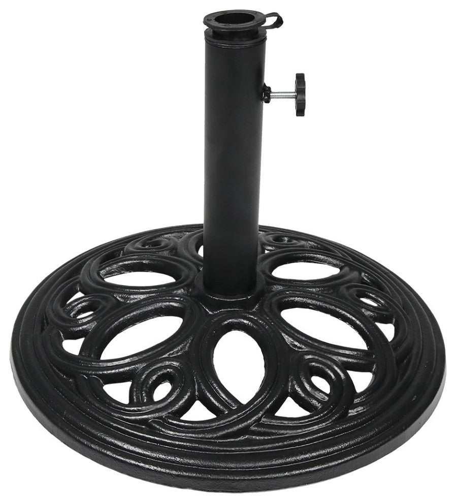 Sunnydaze Heavy-Duty Cast Iron Outdoor Patio Umbrella Base Stand, 18"