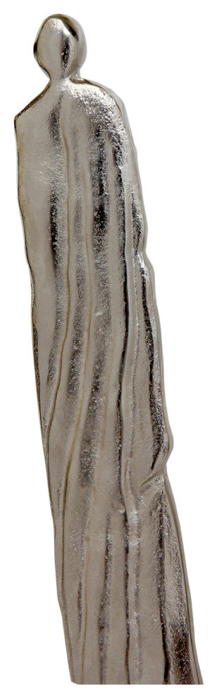 Discontinued Aluminum Impressionist Statue Tall - Silver