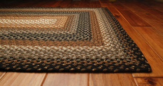 Homespice Decor Cocoa Bean Cotton Braided Rug 4' x 6' (Rectangle)