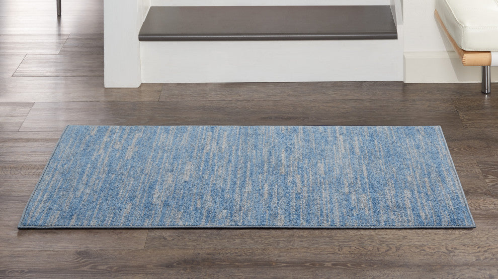 Nourison Essentials 2' x 4' Blue/Grey Outdoor Area Rug
