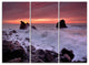 "Force of Sea Hitting Rocky Coast" Metal Wall Art, 3 Panels, 36"x28"