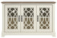 Raccon Wood 45.7 in. 3 Doors Sideboard with Adjustable Shelves, Ivory With Knotty Oak