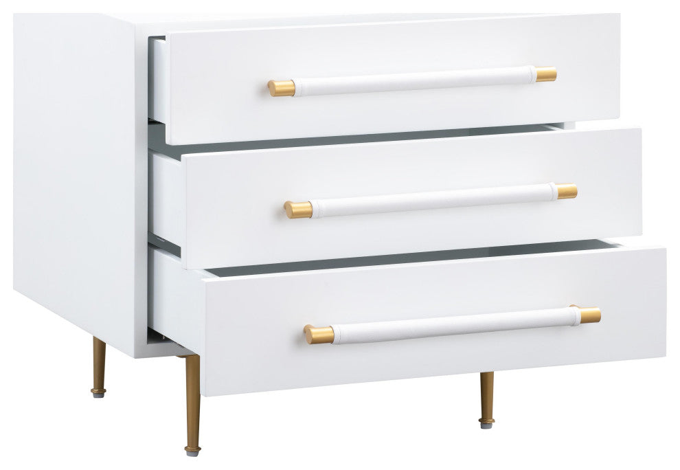 Trident Nightstand, White
