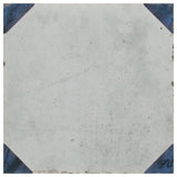 Renaissance Deco Indigo Corner Porcelain Floor and Wall Tile