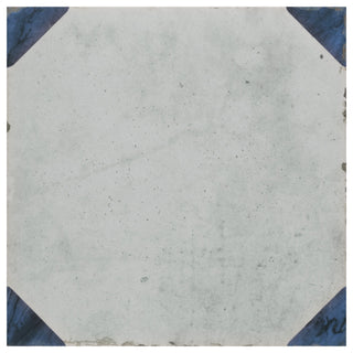 Renaissance Deco Indigo Corner Porcelain Floor and Wall Tile