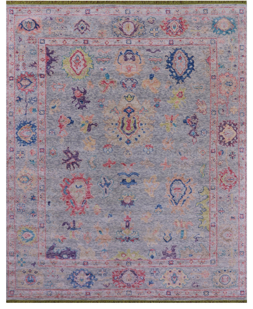Turkish Oushak Hand Knotted Wool Rug 8' 3" X 10' 2" - Q14837