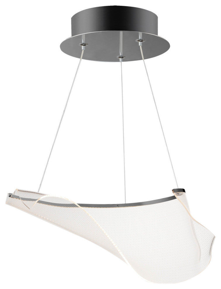 ET2 E24881-133 Rinkle 22"W LED Abstract Chandelier - Brushed Gunmetal