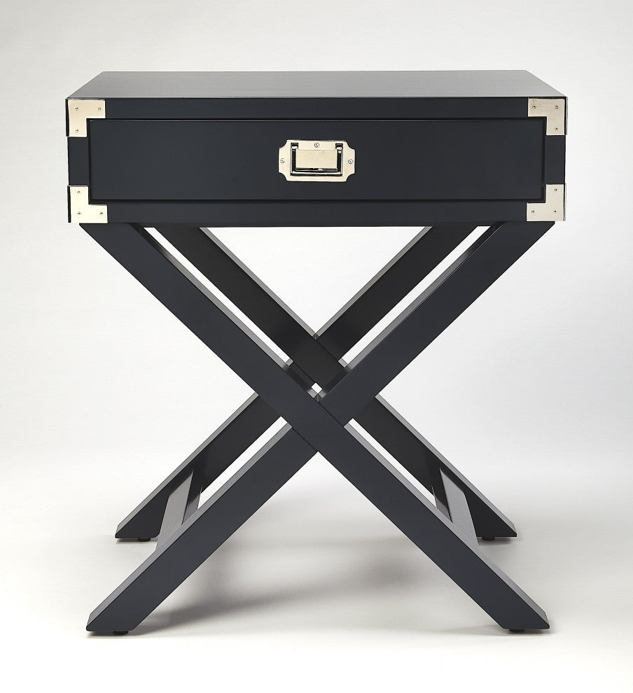 Anew Blue Campaign Side Table, 5258291