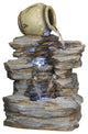 Spilled Jug Cascading Garden Fountain