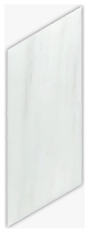 Bianco Dolomiti Honed 4x10 Cehvron Right Side Marble Mosaic
