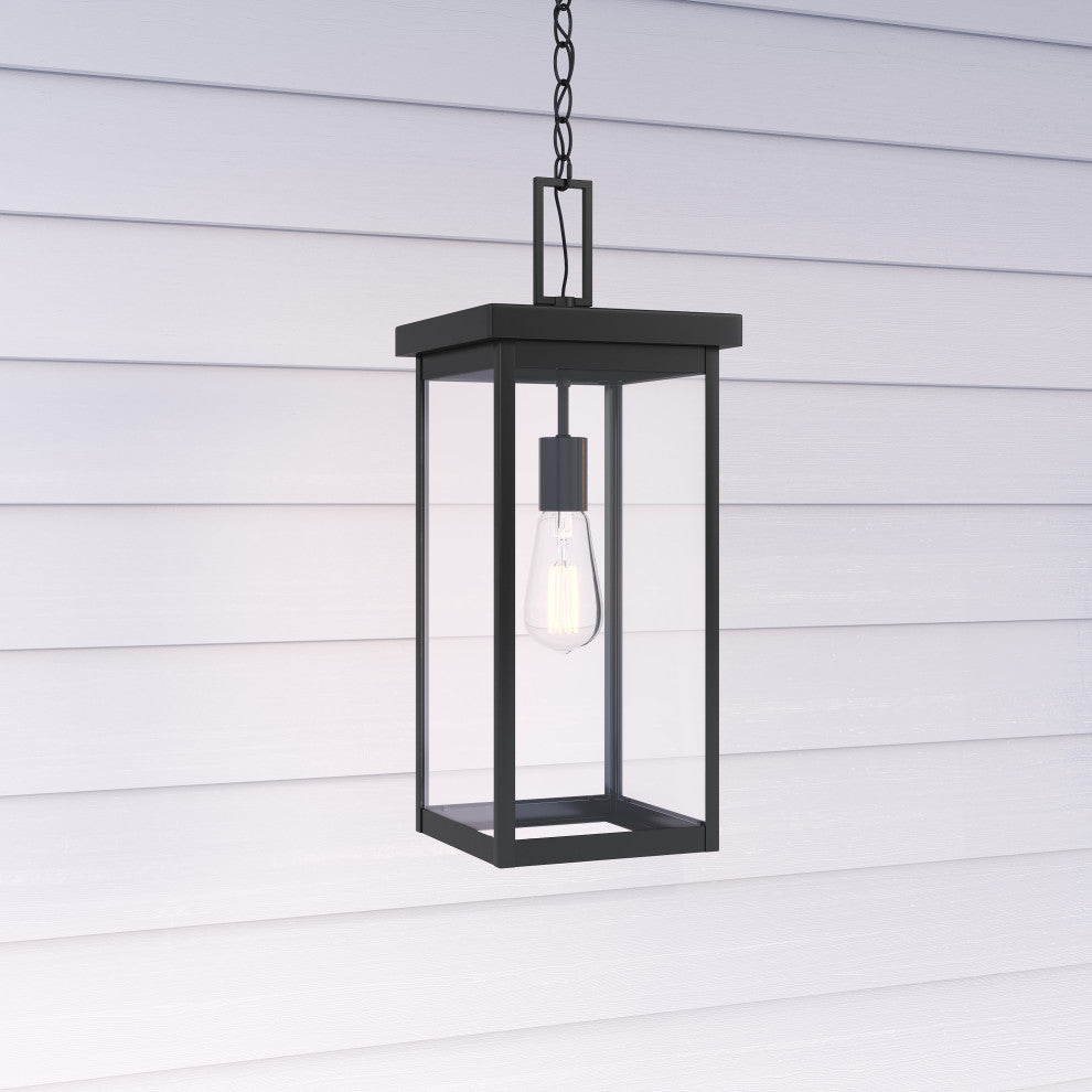 Barkeley 1 Light 8" Powder Coated Black Outdoor
