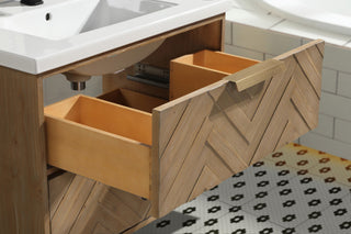 Ari Kitchen & Bath Carlsbad 30" Floating Bathroom Vanity Weathered Fir