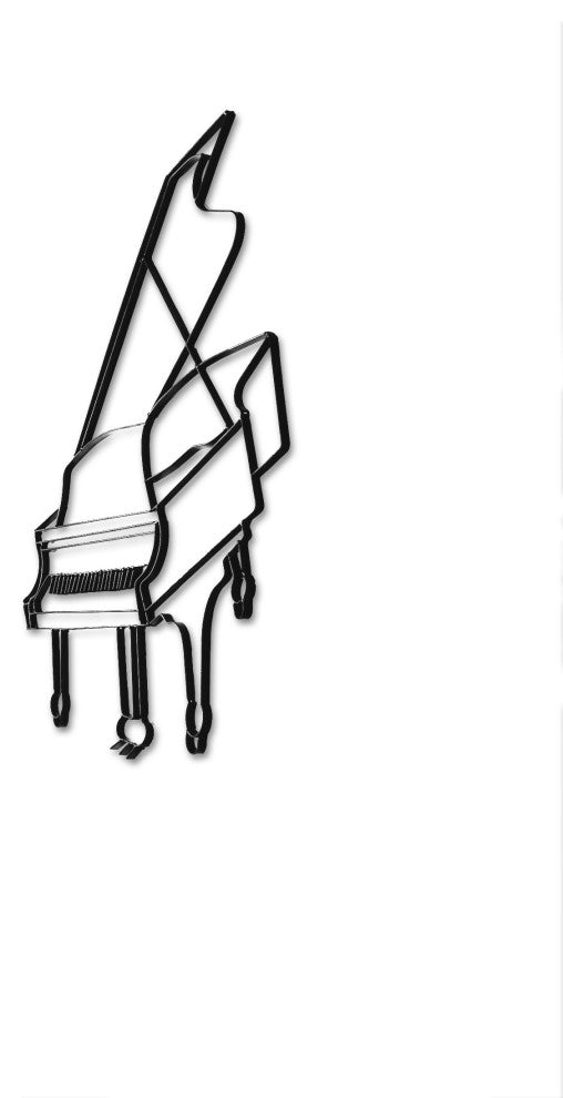 Metal Piano Wall Decor and Wall Sculpture