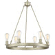 Farmhouse Vintage 6-Light Chandelier, Antique Silver