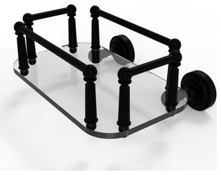 Dottingham Wall Mounted Glass Guest Towel Tray, Matte Black