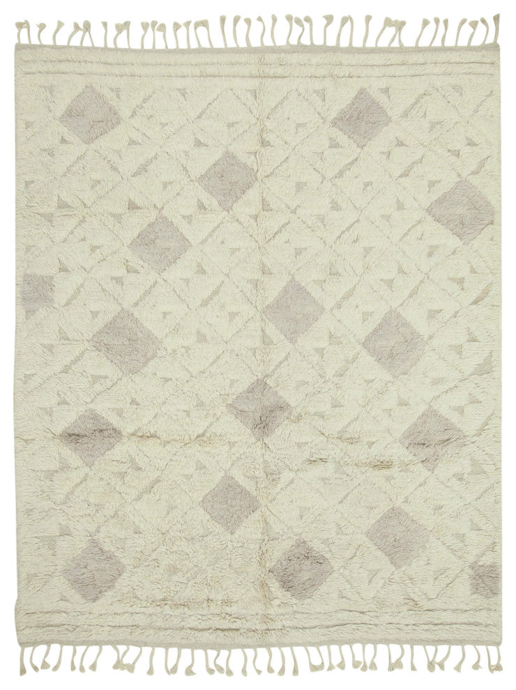 Rug N Carpet - Handmade Decorative 7' 8'' x 9' 9'' Moroccan Area Rug