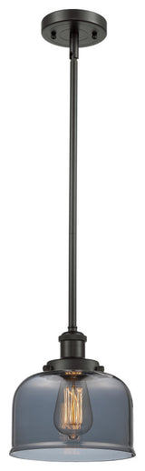 Large Bell 1-Light Pendant, Oil Rubbed Bronze, Plated Smoke