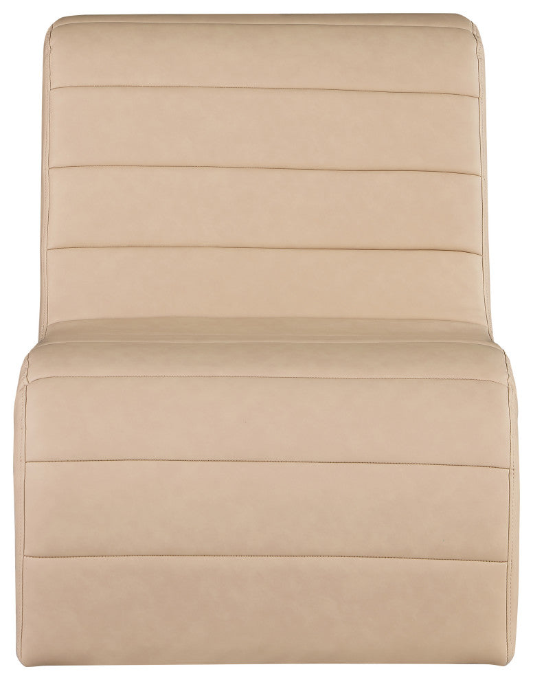 Ivy Upholstered Accent Chair, Tan, Vegan Leather
