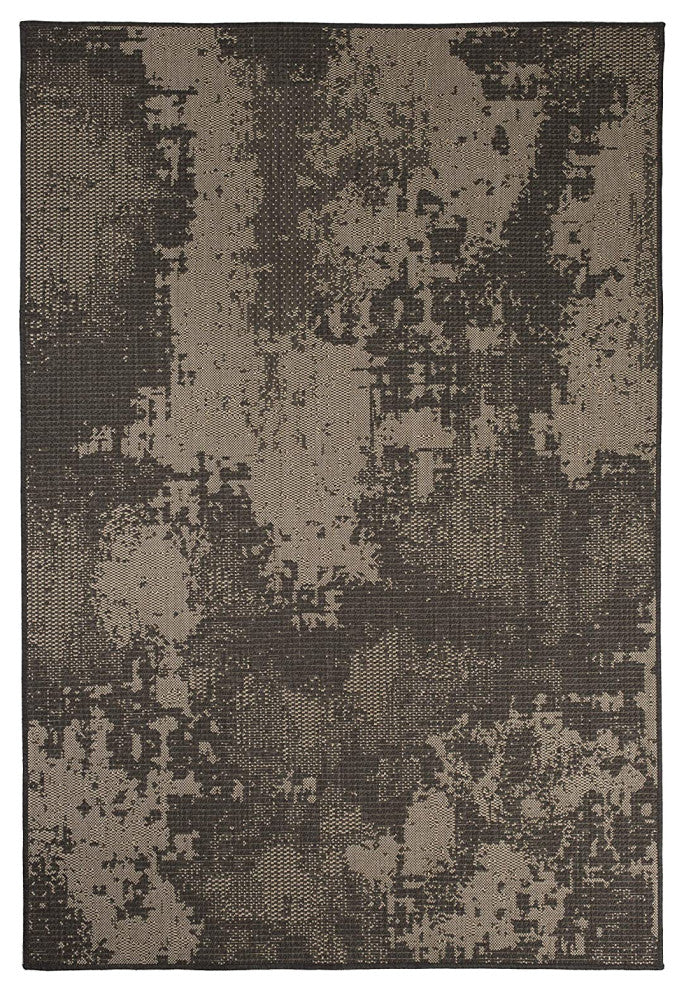 Outdoor Collection Vintage Rug - Bohemian Rug, Charcoal, 5'3"x7'6"