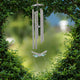 Chrome Plated Silver Color Butterfly Decorative Wind Chime With Crystals