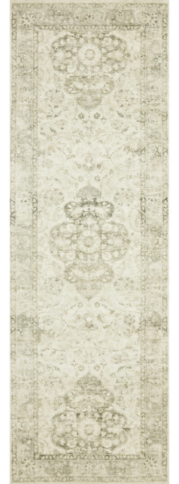 Loloi II Rosette Ivory/Silver 1'-6" x 1'-6" Sample Swatch