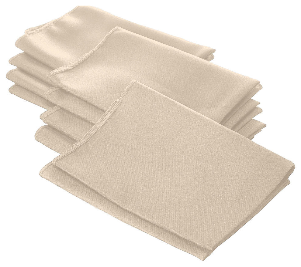 LA Linen Polyester Poplin Napkin, 10 Pack, Khaki