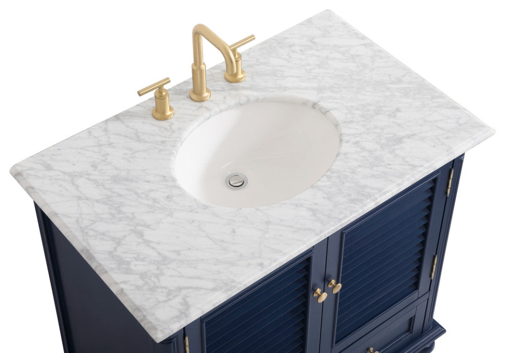 Home Living 36" Single Bathroom Vanity, Blue