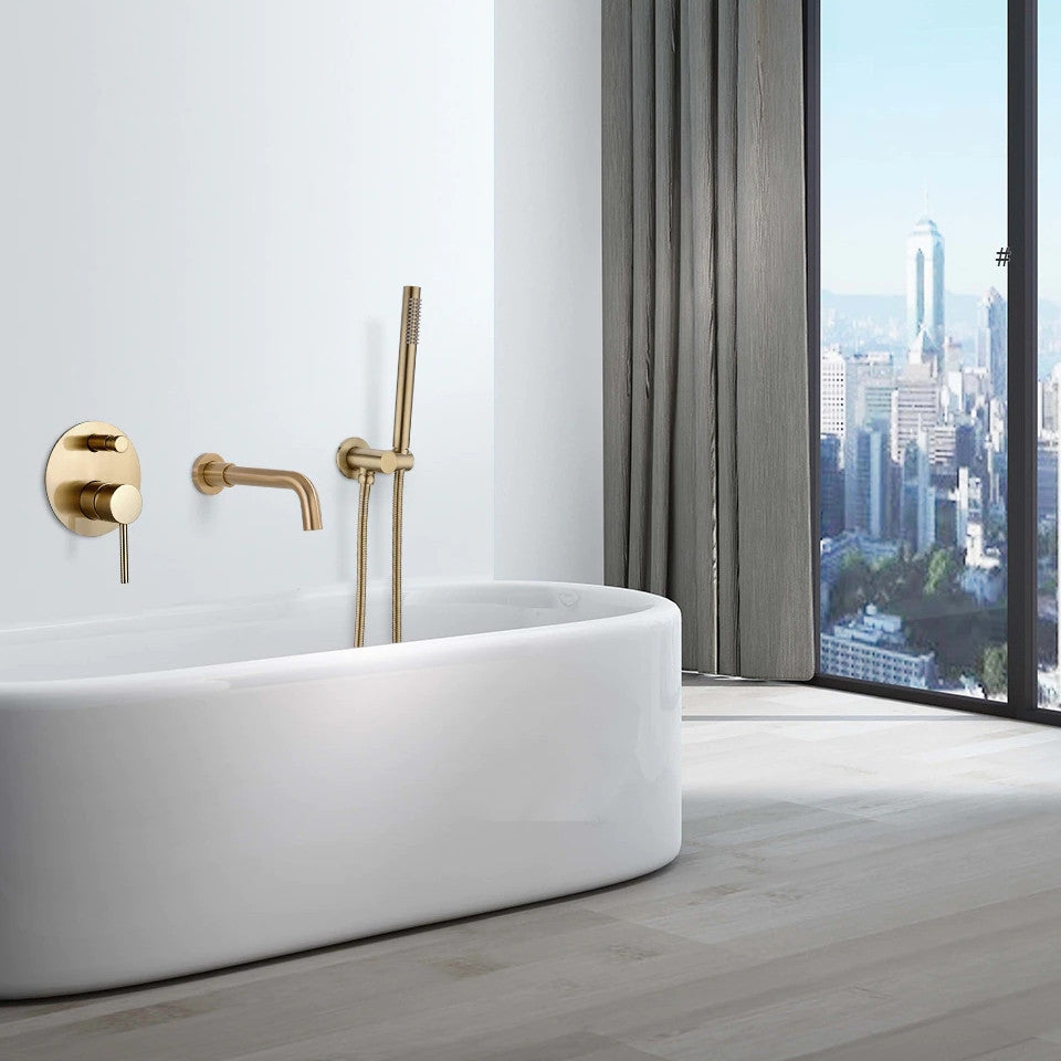 Wasser™ Solid Brass Bathtub Faucet With Handheld Shower