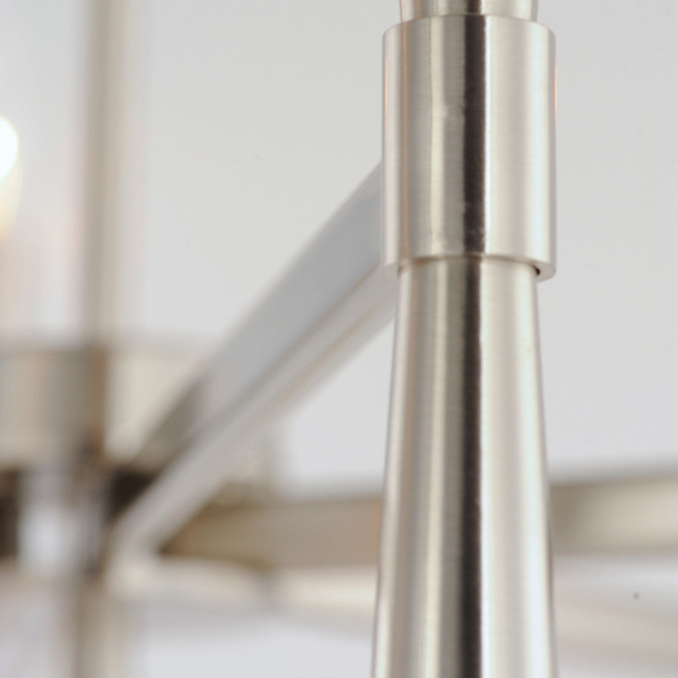 Maxim 24626 Rome 12 Light 29"W Taper Candle Chandelier - Satin Nickel