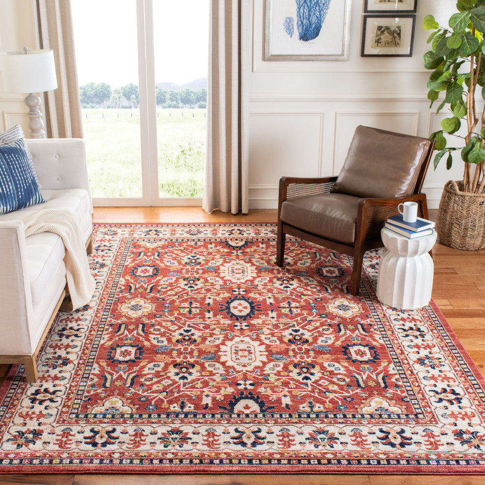 Safavieh Charleston Collection CHL412 Rug, Red/Ivory, 9'x12'