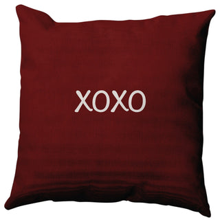 XOXO Valentines Decorative Throw Pillow, Maroon, 20"x20"