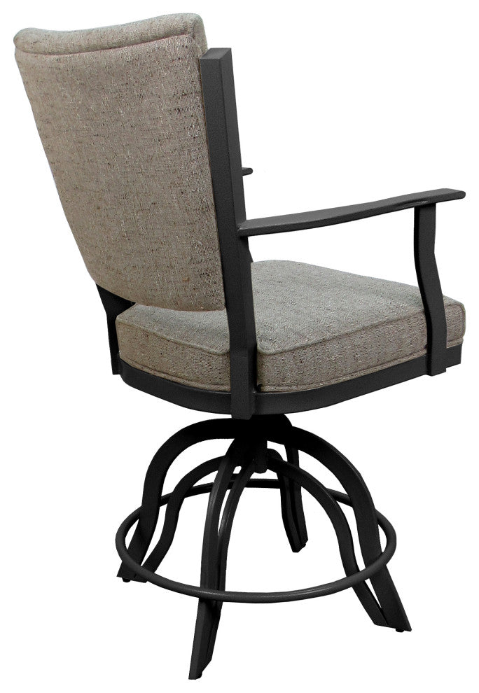 Montana Swivel Tilt Metal 30" Bar Stool or Counter 26" on A Base, Hemsath Driftwood - Grey, 30"
