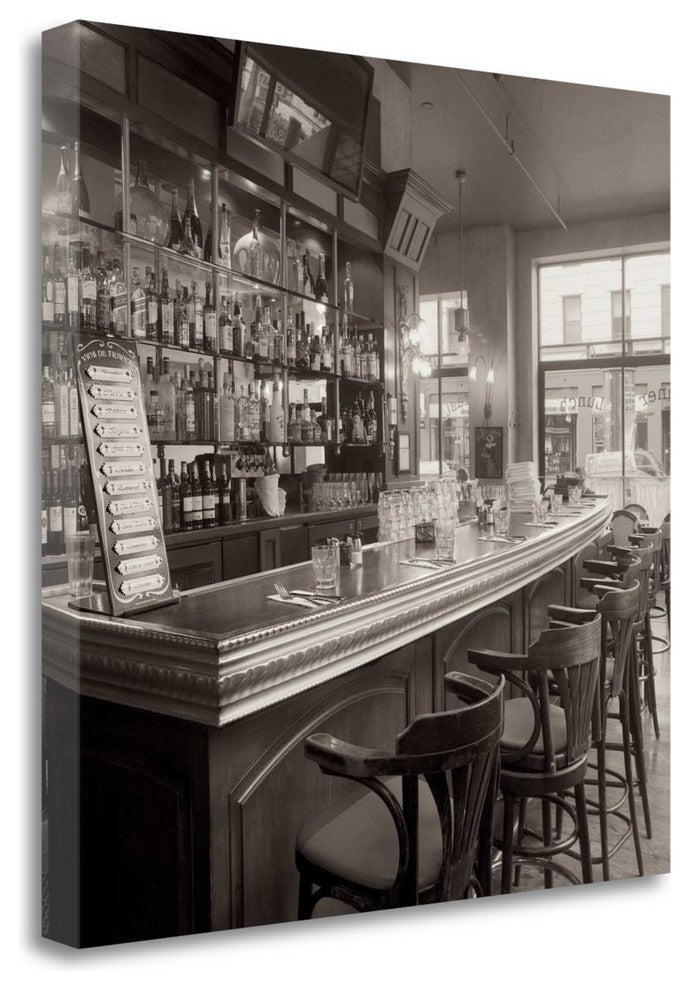 "La Colombre Cafe - 3" By Alan Blaustein, Giclee Print on Gallery Wrap Canvas