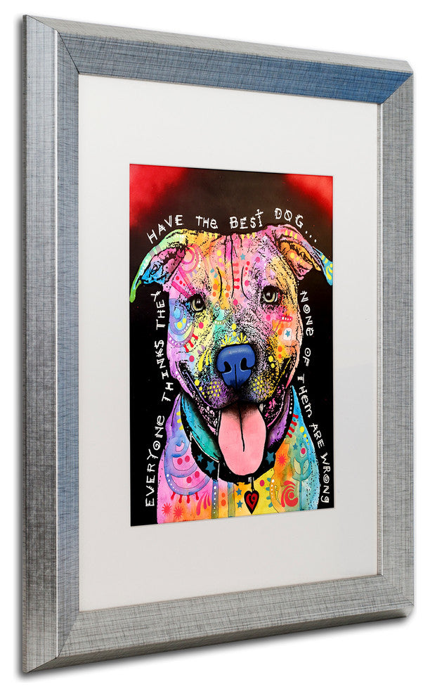 Dean Russo 'Best Dog' Art, Silver Frame, White Mat, 16x20