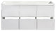 Valencia Free Standing Single Sink Bathroom Cabinet, Glossy White, 60"