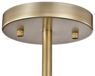 Eva Brushed Silver-ish Champagne Drum Crystal Prism Flush Mount