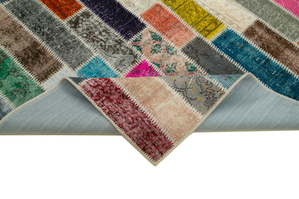 Rug N Carpet - Hand-Knotted Oriental 6' 2" x 8' 2" Wool Patchwork Area Rug
