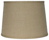 French Drum Burlap Lampshade, 10"x12"x8.5", Natural