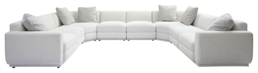 Perry Cream Chenille Modular Large U-Sectional