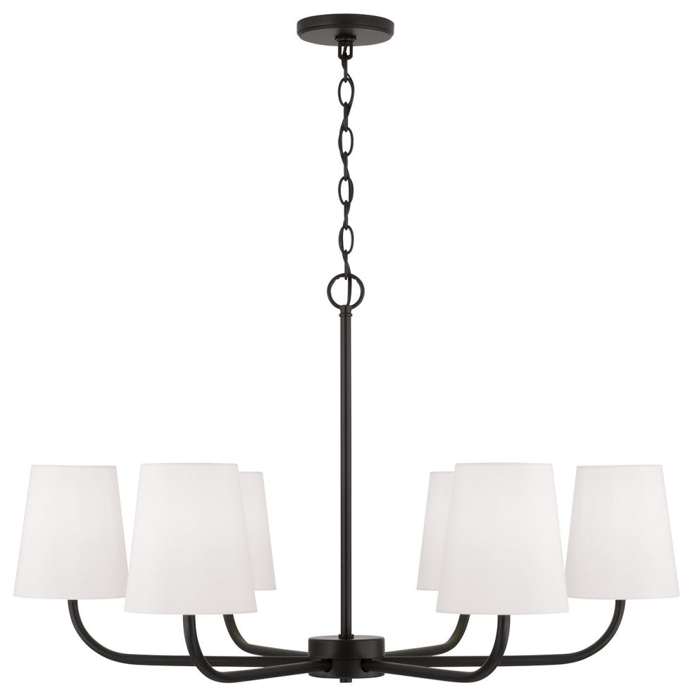 Capital Lighting 449462-706 Brody 6 Light 35"W Chandelier - Matte Black