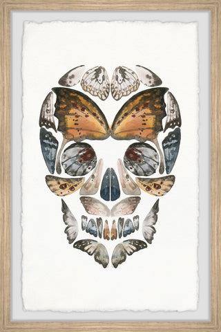 "Butterfly Skull" Framed Painting Print, 16x24
