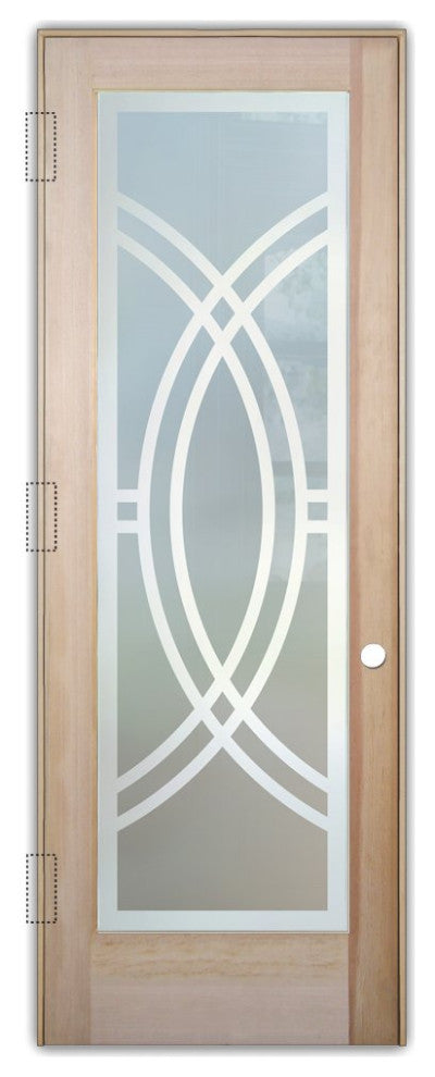 Interior Prehung Door or Interior Slab Door - Demi Circle - Douglas Fir...