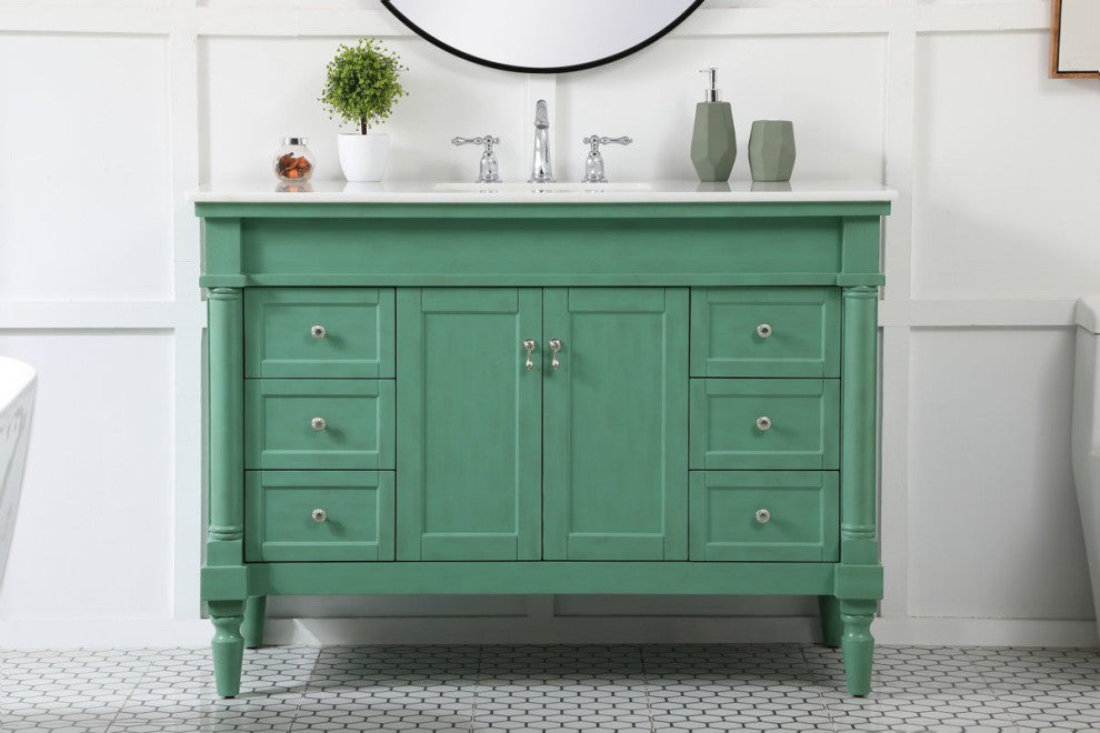 Elegant VF13048VM 48"Single Bathroom Vanity, Vintage Mint