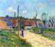 Henri Moret A Farm, 20"x25" Gallery Wrapped Canvas Print