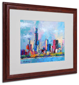 'Chicago 5' Matted Framed Canvas Art by Richard Wallich